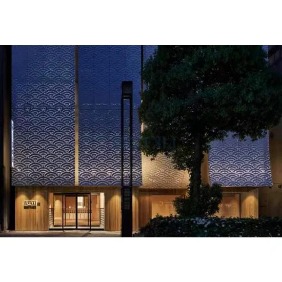 Aluminum Carved Building Material Facade Cladding Exterior Curtain Wall Decorative Perforated Panel